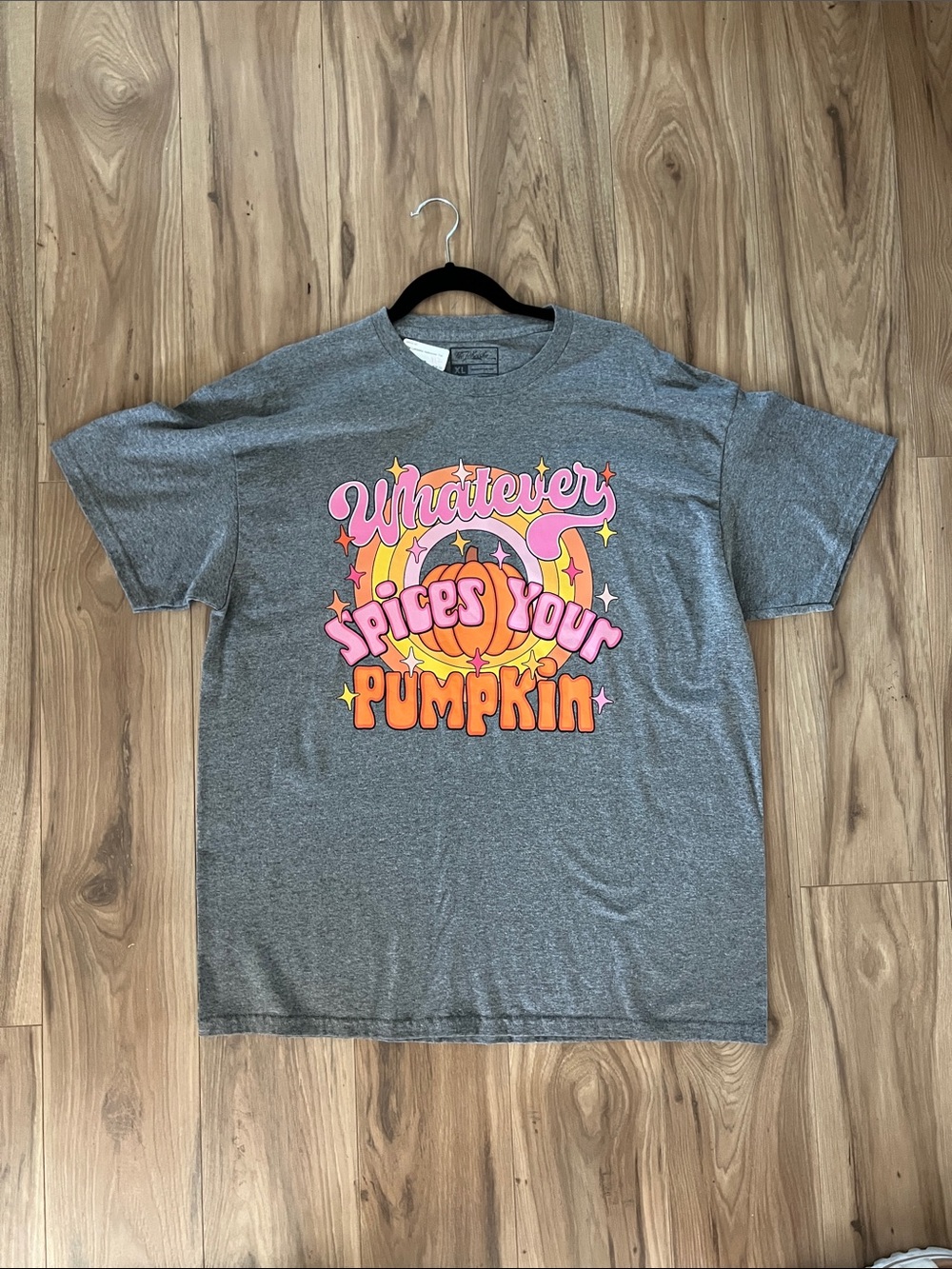 Grey Graphic Tee - Whatever Spices Your Pumpkin